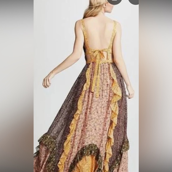 Floral Patchwork Maxi dress with open back - Picture 7 of 7